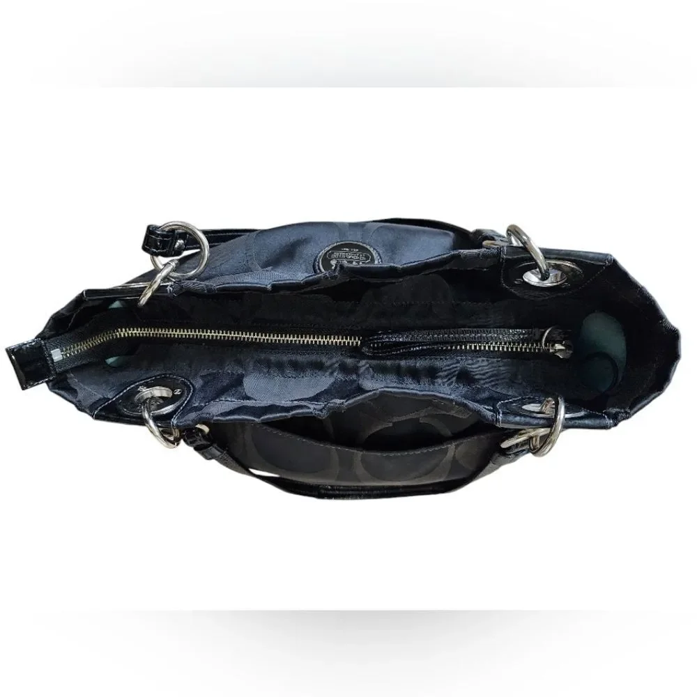 COACH Black Signature Tote Bag - Picture 7 of 8